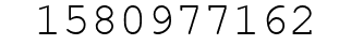 Number 1580977162.