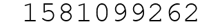 Number 1581099262.