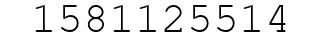 Number 1581125514.