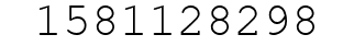 Number 1581128298.