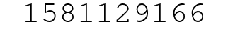 Number 1581129166.