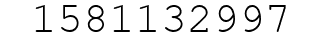 Number 1581132997.