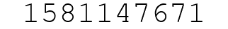 Number 1581147671.