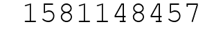 Number 1581148457.