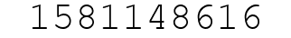 Number 1581148616.