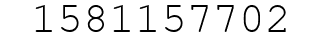 Number 1581157702.