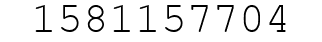 Number 1581157704.