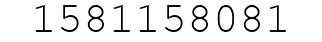 Number 1581158081.