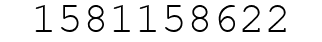 Number 1581158622.