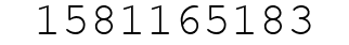 Number 1581165183.