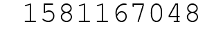 Number 1581167048.
