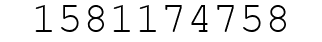 Number 1581174758.