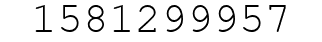 Number 1581299957.