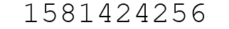 Number 1581424256.