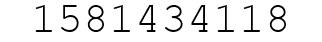 Number 1581434118.