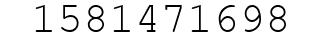 Number 1581471698.