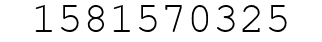 Number 1581570325.