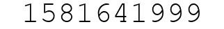 Number 1581641999.