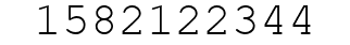 Number 1582122344.