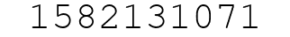 Number 1582131071.