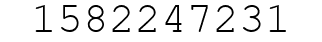 Number 1582247231.