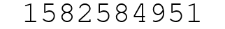 Number 1582584951.