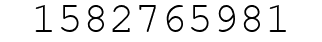 Number 1582765981.