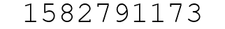 Number 1582791173.
