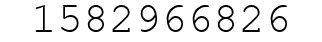 Number 1582966826.