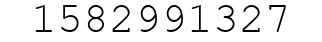 Number 1582991327.