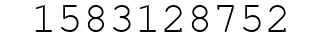 Number 1583128752.
