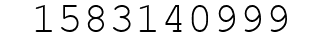 Number 1583140999.