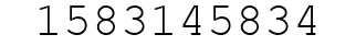 Number 1583145834.