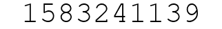 Number 1583241139.