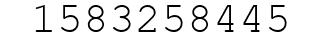 Number 1583258445.