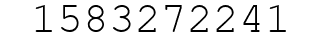 Number 1583272241.