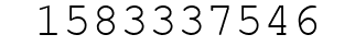Number 1583337546.