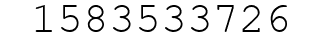Number 1583533726.