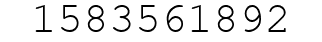Number 1583561892.