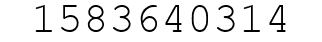 Number 1583640314.