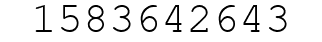 Number 1583642643.