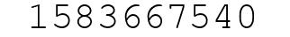 Number 1583667540.