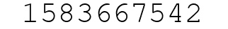 Number 1583667542.