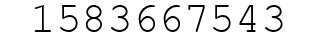 Number 1583667543.
