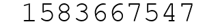 Number 1583667547.