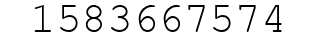 Number 1583667574.