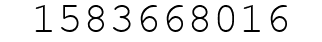 Number 1583668016.
