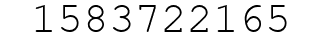 Number 1583722165.