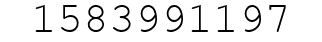Number 1583991197.