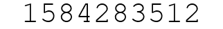 Number 1584283512.